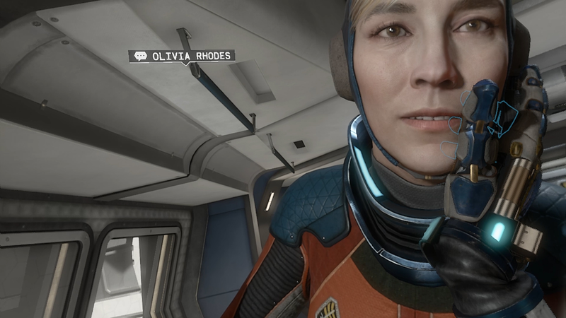 Jack caresses Olivia’s cheek before donning a thruster pack and heading out into the depths of space. My heart will go on.